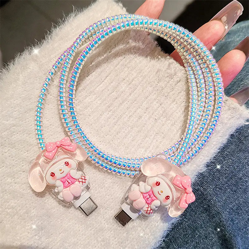 Glitter Charm Bunny Charger Protector Kit