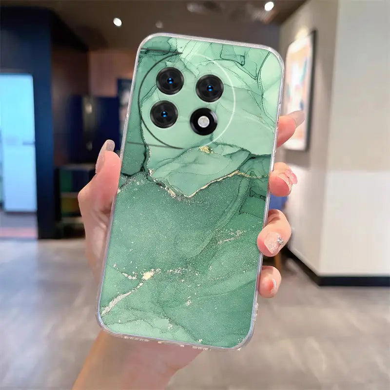 Green Gemstone Marble Case - OnePlus