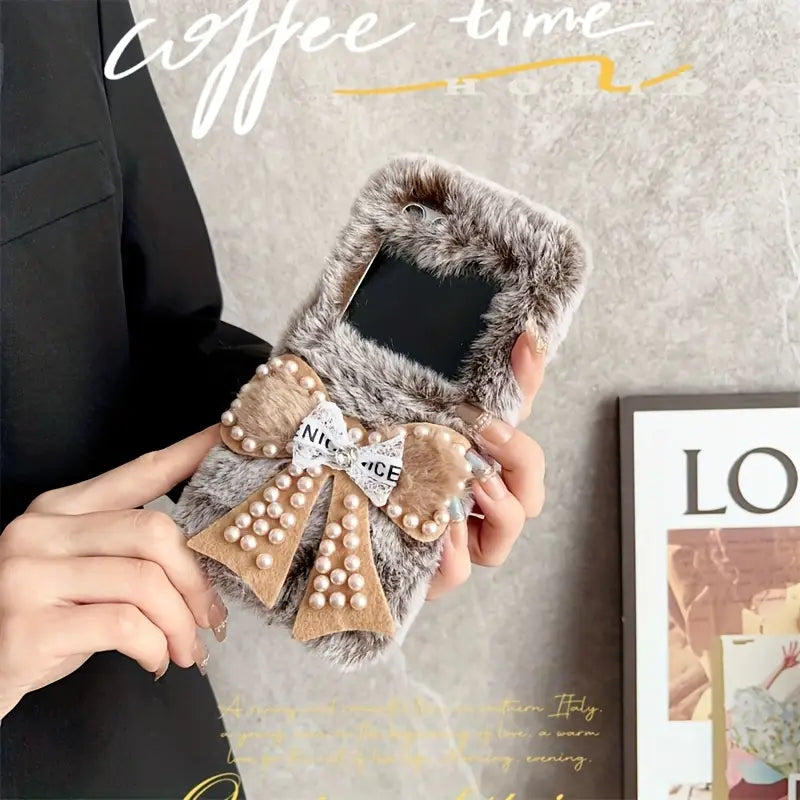 Fluff & Bow Flip Case - Samsung