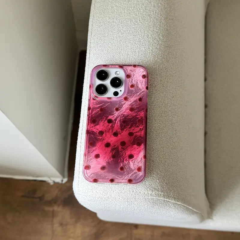 Glossy Polka Dot Heart Case