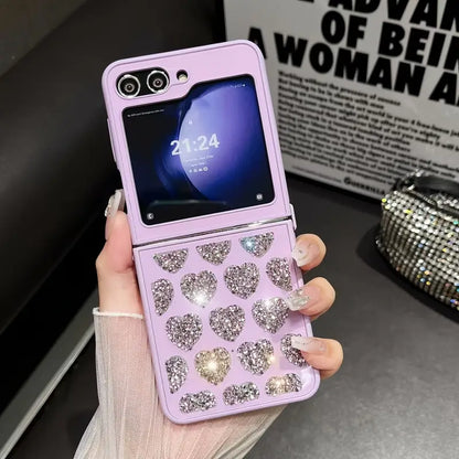 Radiant Shiny Diamond Heart Case - Samsung