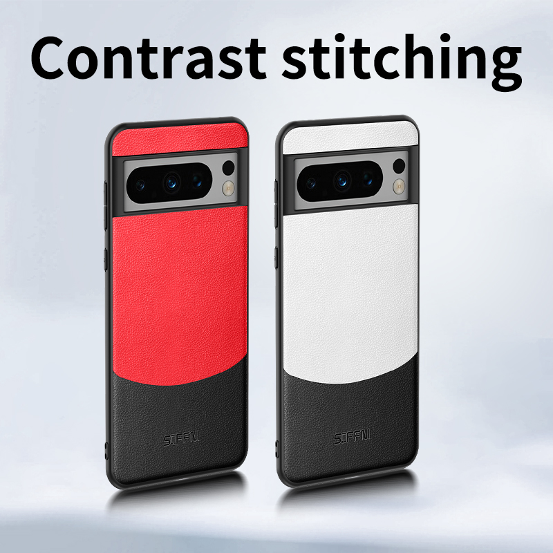 Stylish Spliced Leather Texture Case - Google