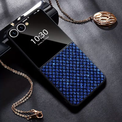 Galaxy Z Flip Series Diamond Shimmer Grid Luxury Case