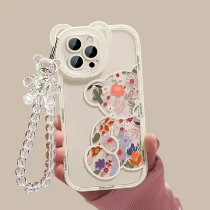 Cutest Teddy Bear Phone Case with Charm