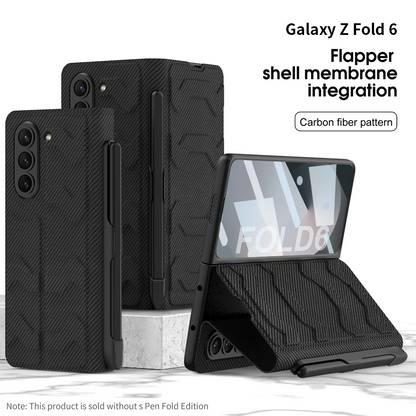Galaxy Z Fold6 -Armor Leather Fold Stand Case with Pen Holder