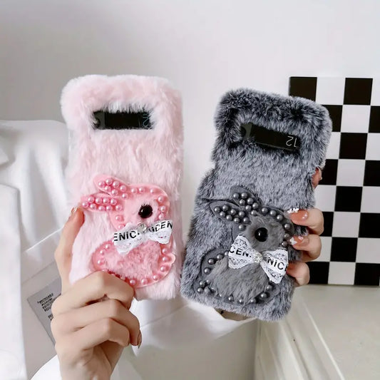 Cartoon 3D Pearl Rabbit Case - Samsung