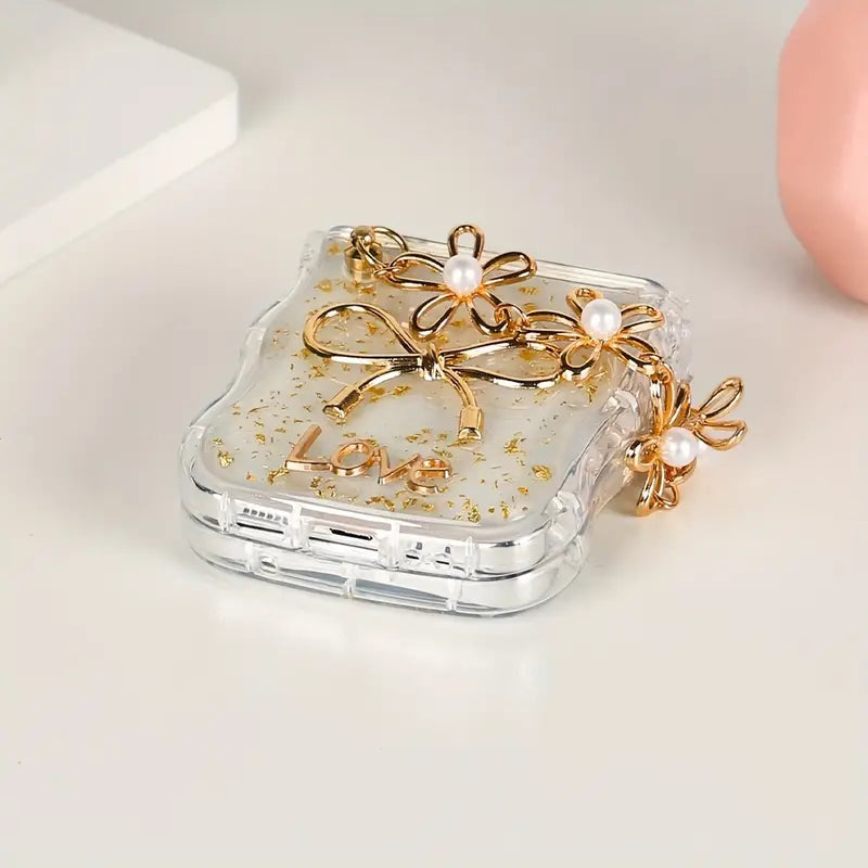 Golden Bloom Luxe Flip Case - Samsung