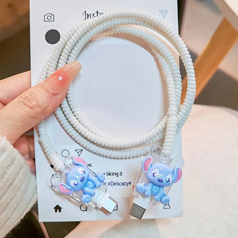 Cute Stitch Charger Protector Kit