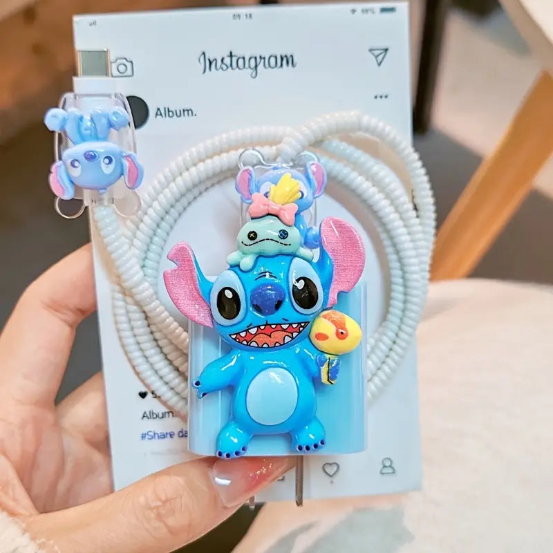 Cute Stitch Charger Protector Kit