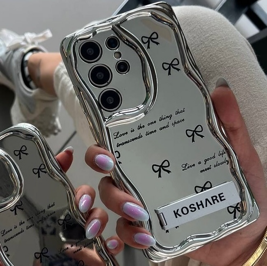 Modern Wave Frame Case with Bow Pattern