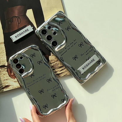 Modern Wave Frame Case with Bow Pattern