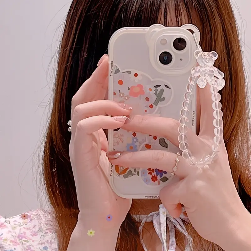 Cutest Teddy Bear Phone Case with Charm