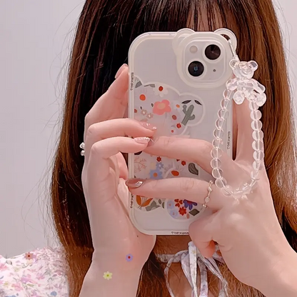 Cutest Teddy Bear Phone Case with Charm
