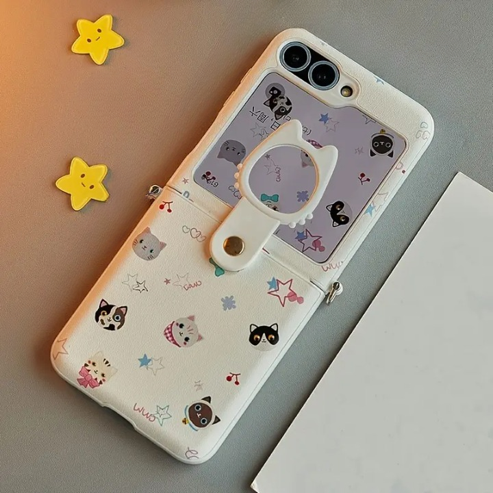 Charming Cat Print Phone Case - Samsung