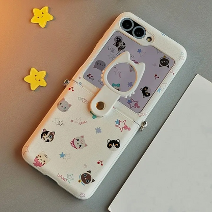 Charming Cat Print Phone Case - Samsung