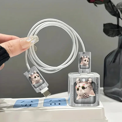 Cute Kitten Charger Protector Kit