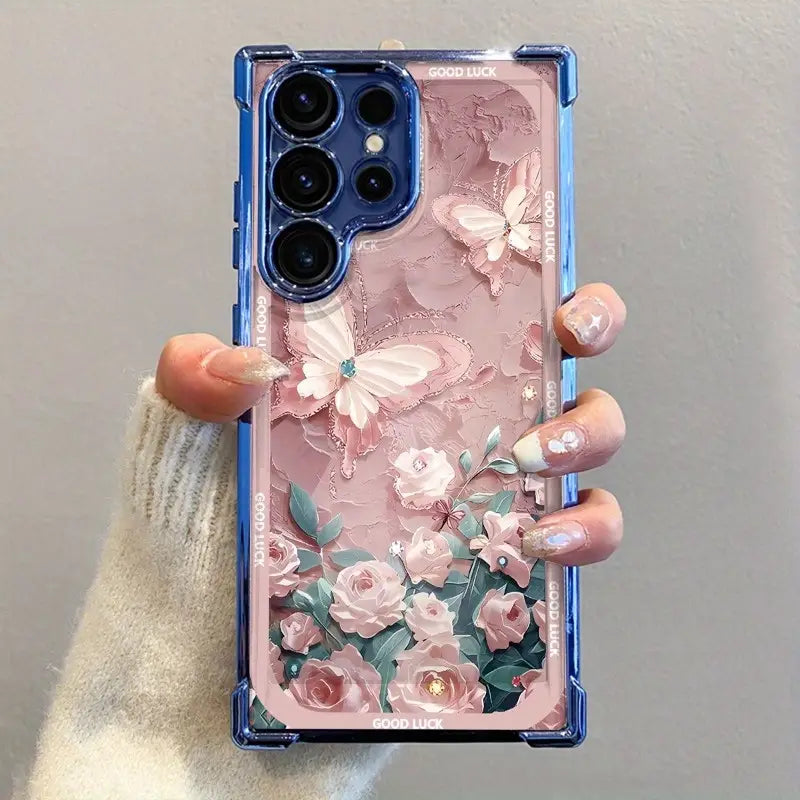 Butterfly Blush Sparkle Phone Case - Samsung
