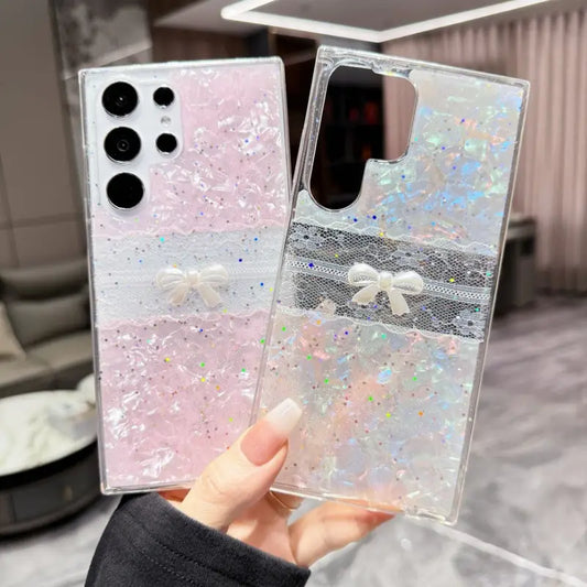 Glamorous Glitter Bowknot Case - Samsung