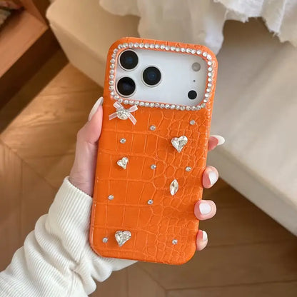 Croc Luxe Sparkle Hearts Case