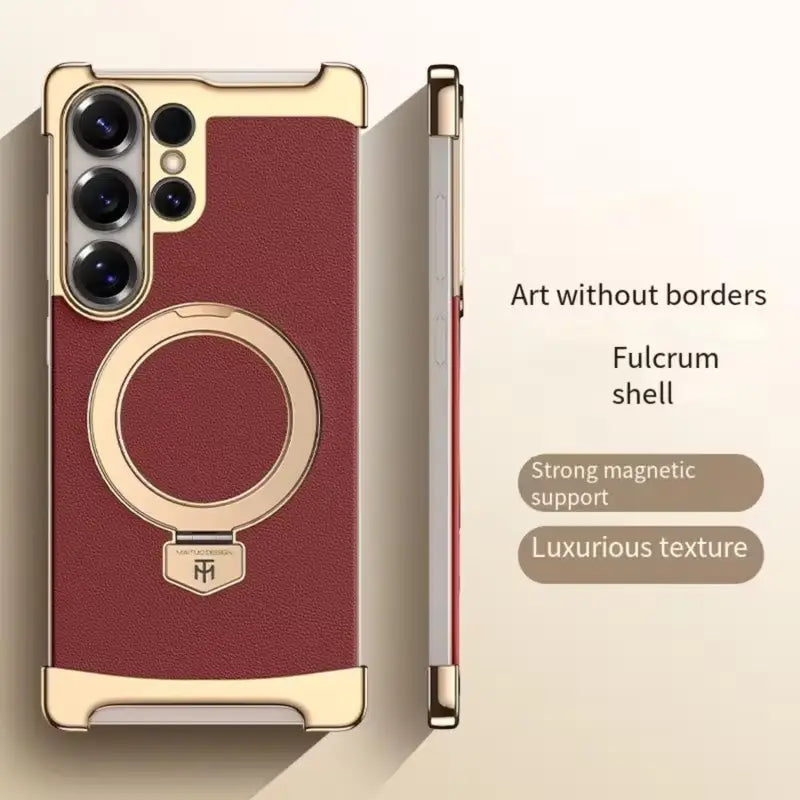 Prestige Leather Shield Ring Bracket Case