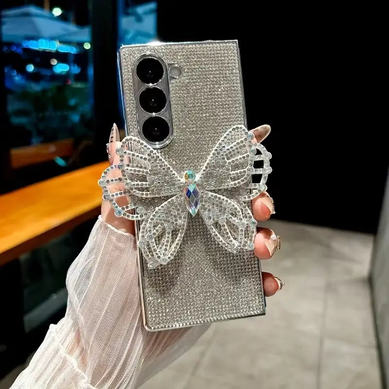 Glamorous Rhinestone Butterfly Case