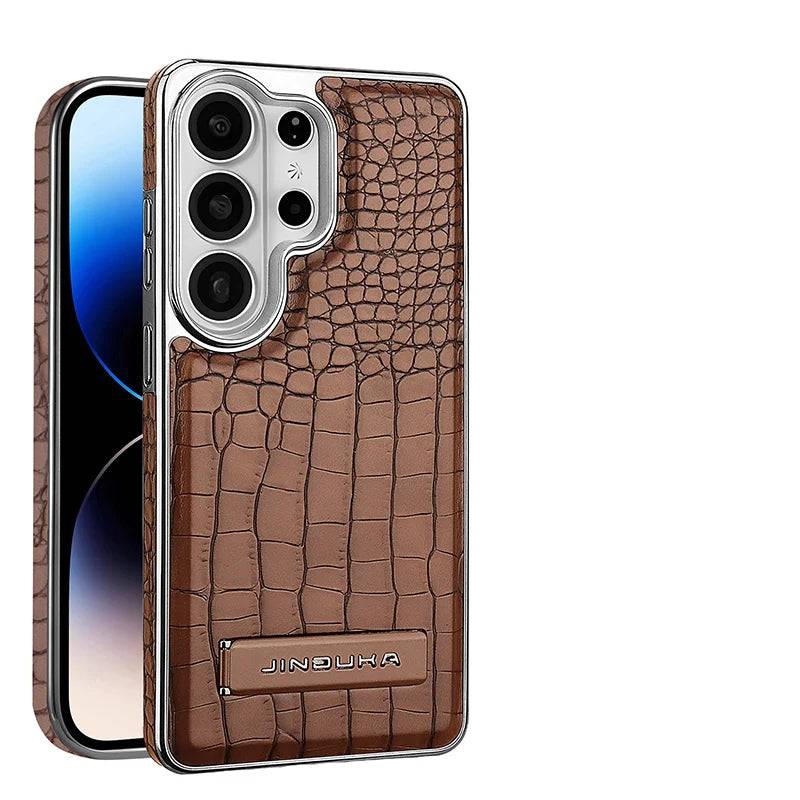 Luxury Croc Texture Leather Case