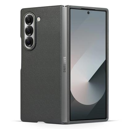 Galaxy Z Fold6 Leather Lambskin Hard PC Case