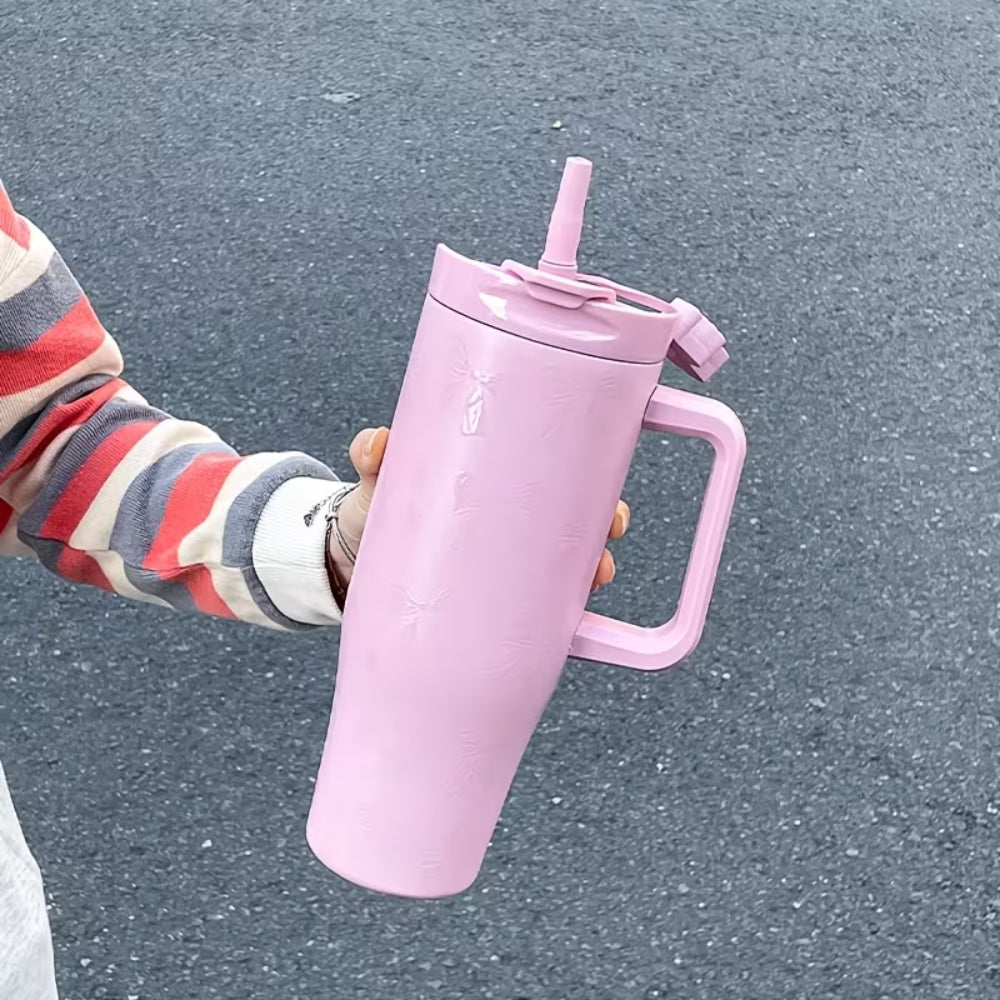 Rosy Ribbon Thermal Insulated Tumbler