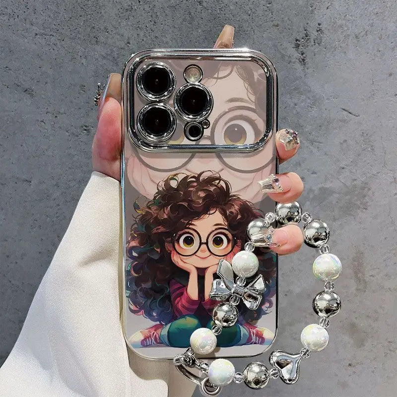 Curly Cutie Phone Case with Charm