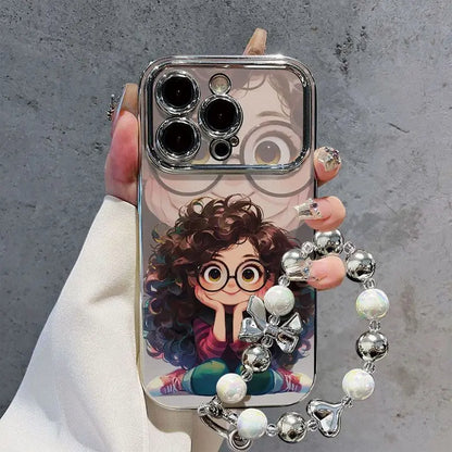 Curly Cutie Phone Case with Charm