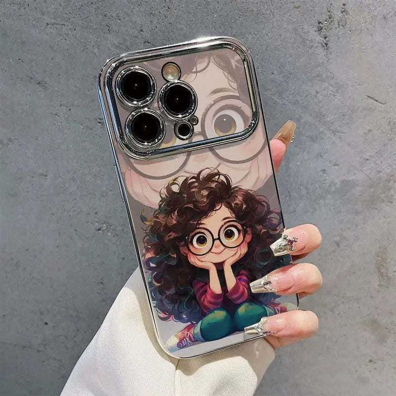 Curly Cutie Phone Case with Charm