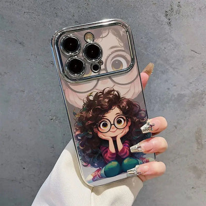 Curly Cutie Phone Case with Charm