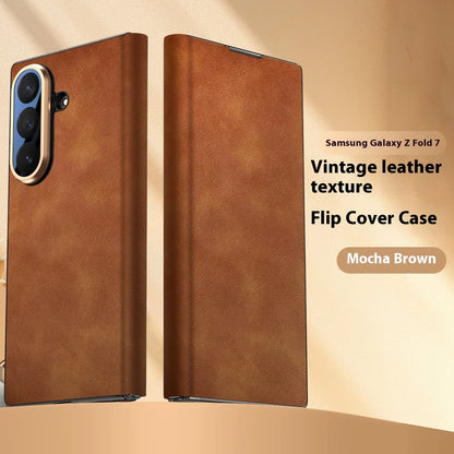 Galaxy Z Fold Series Elegant Business Leather Armor Case