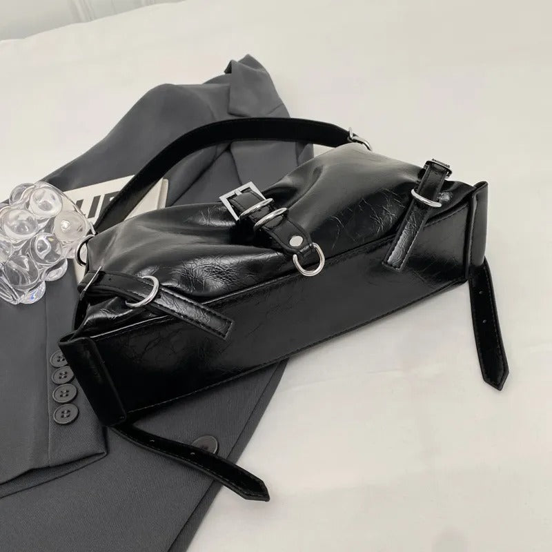 Adjustable Strap Crossbody Leather Bag