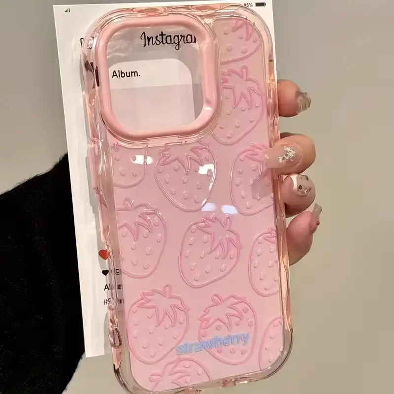 Candy Strawberry Blush Clear Case
