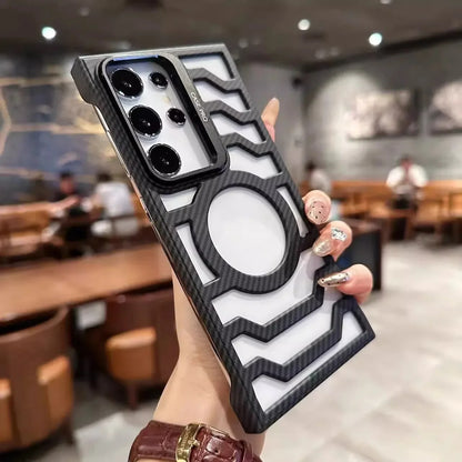 Carbon Fiber MagSafe Hollow Case - Samsung