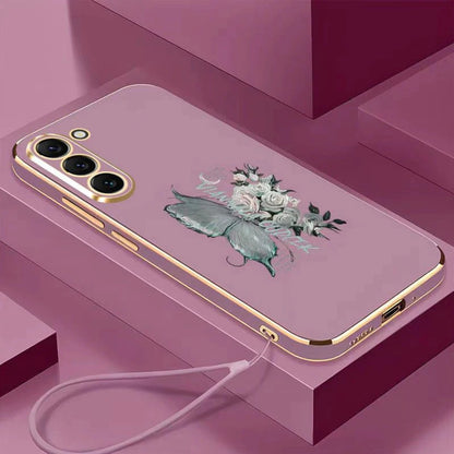 Cute Floral Butterfly Design Phone Case - Samsung