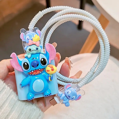 Cute Stitch Charger Protector Kit