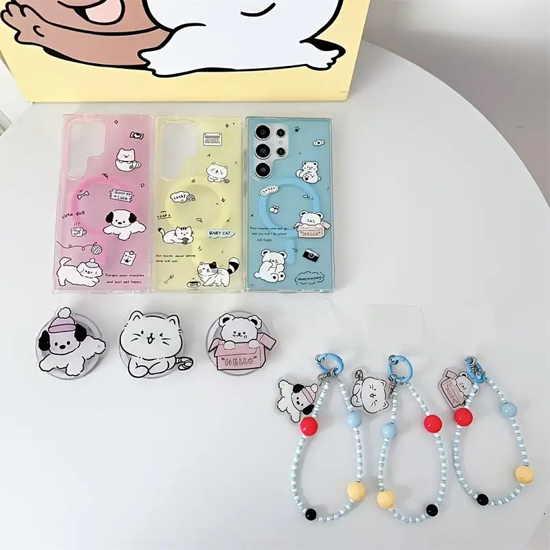 Kawaii Cute Cases With Charms  - Samsung