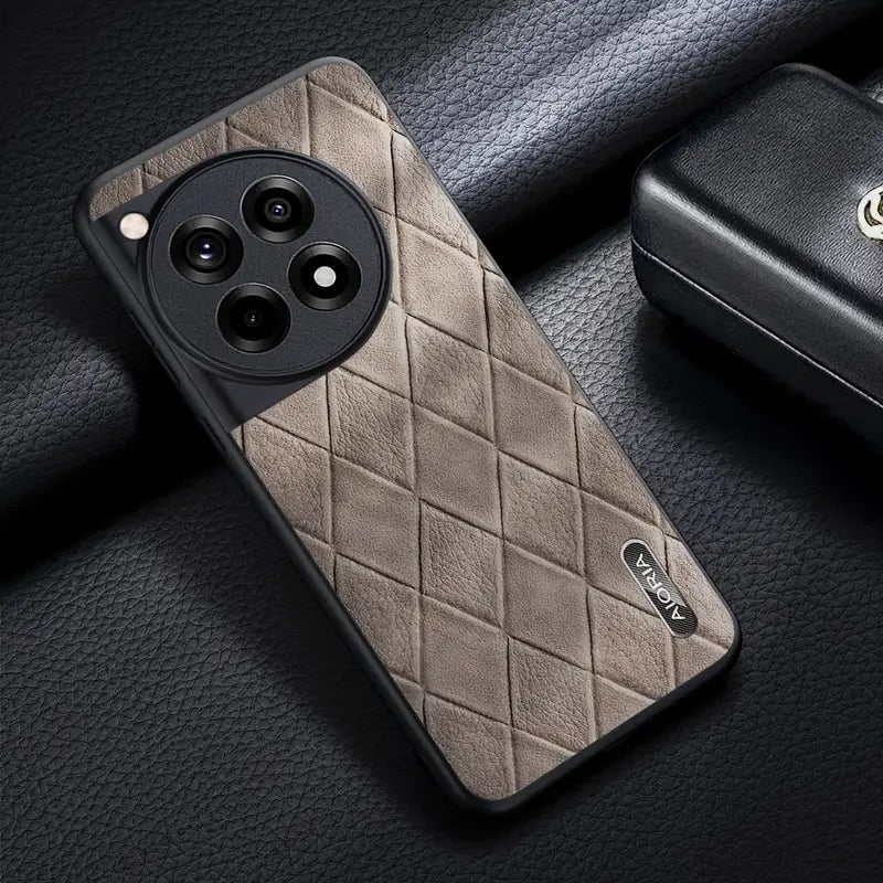 Luxurious Diamond-Stitched Leather Case - OnePlus