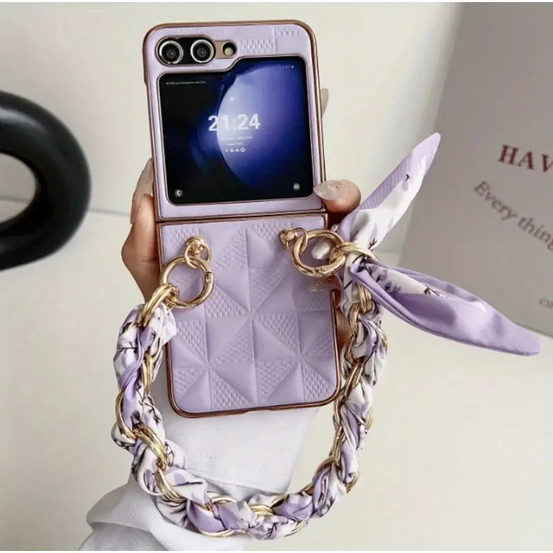 Floral Electroplated Diamond Case - Samsung