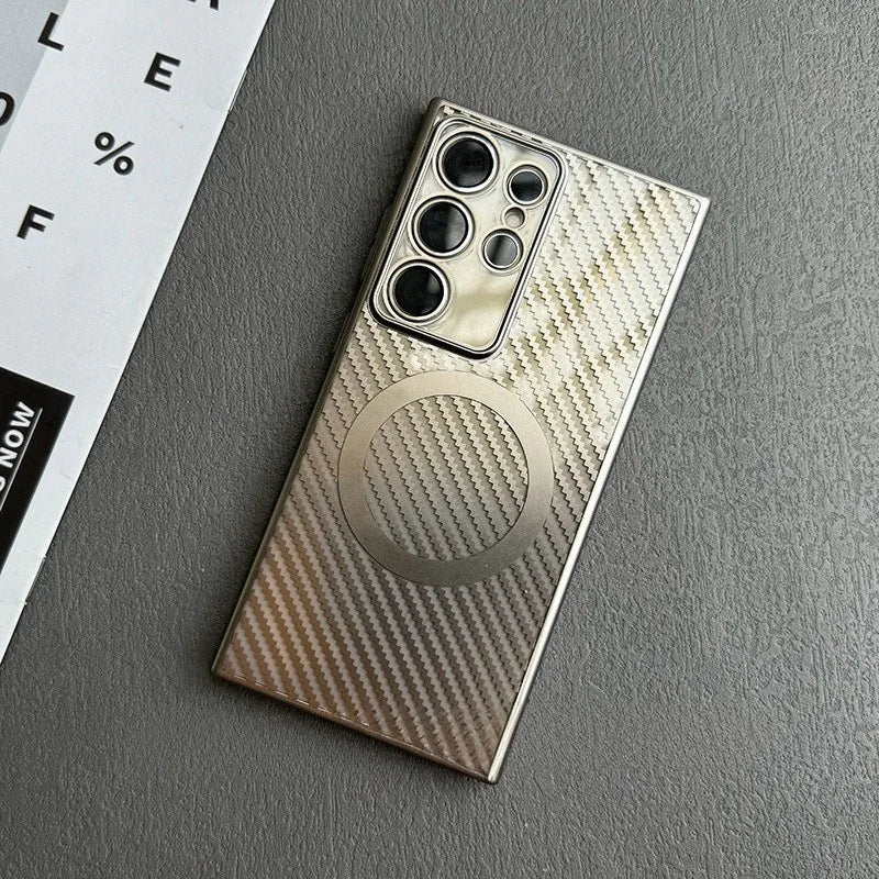 Business Clear Carbon Fiber MagSafe Case - Samsung