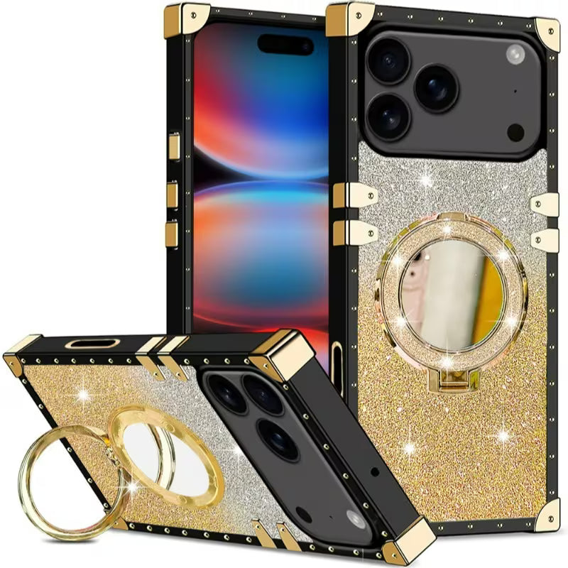 Boxed Bling Glitter Ring Case