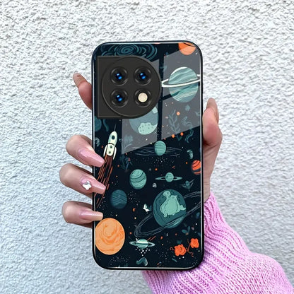 Orbit Shield Cosmic Design Glass Case - OnePlus