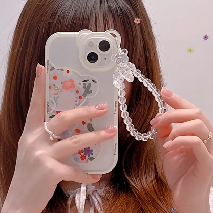 Cutest Teddy Bear Phone Case with Charm