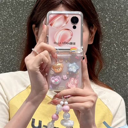 Galaxy Z Flip Series Whimsical Candy Character Strap Case