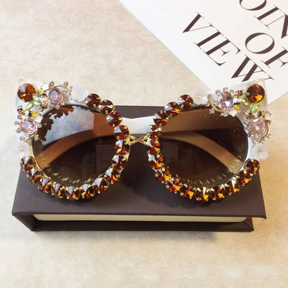 Rhinestone Cat Eye Sunglasses