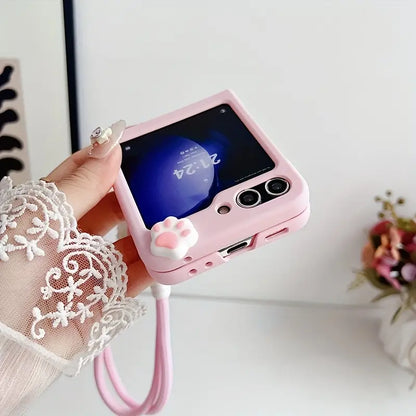 Cozy Kitten Charm Flip Case - Samsung