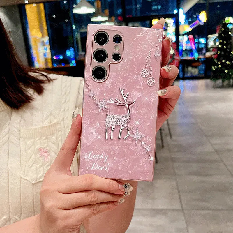 Diamond Blush Deer Case - Samsung