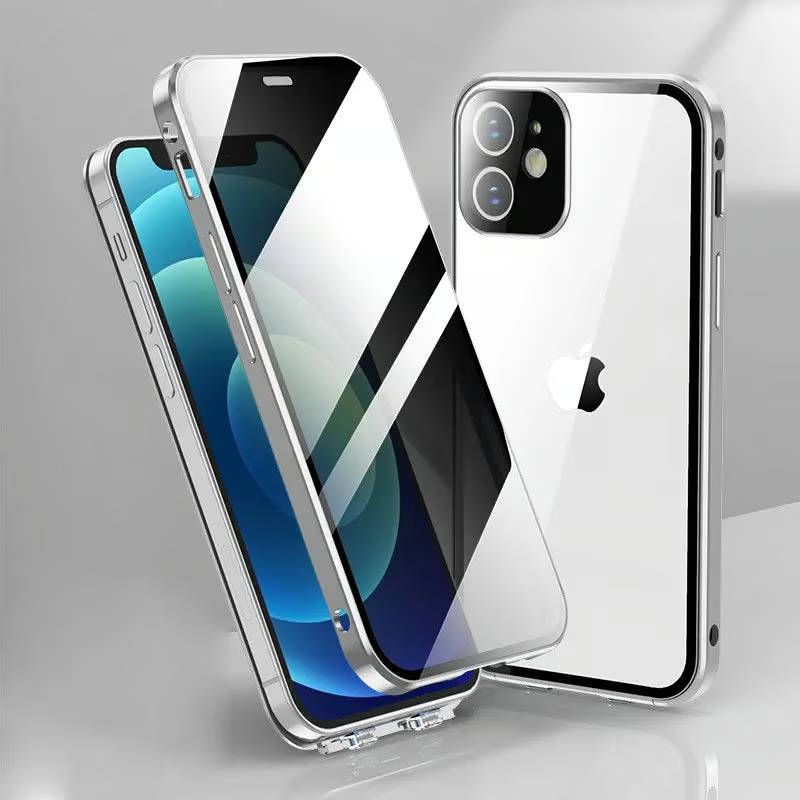 Privacy Shield Dual Magnetic Glass Case - iPhone
